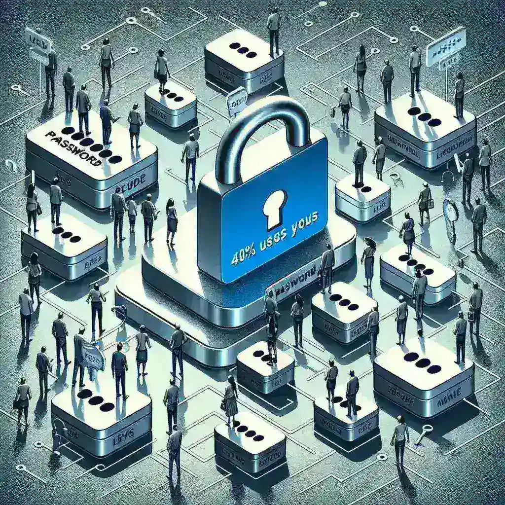 "Estudo revela que 40% dos usuários mantêm a mesma senha em múltiplos serviços, destacando a importância da cibersegurança e da criação de senhas fortes."
